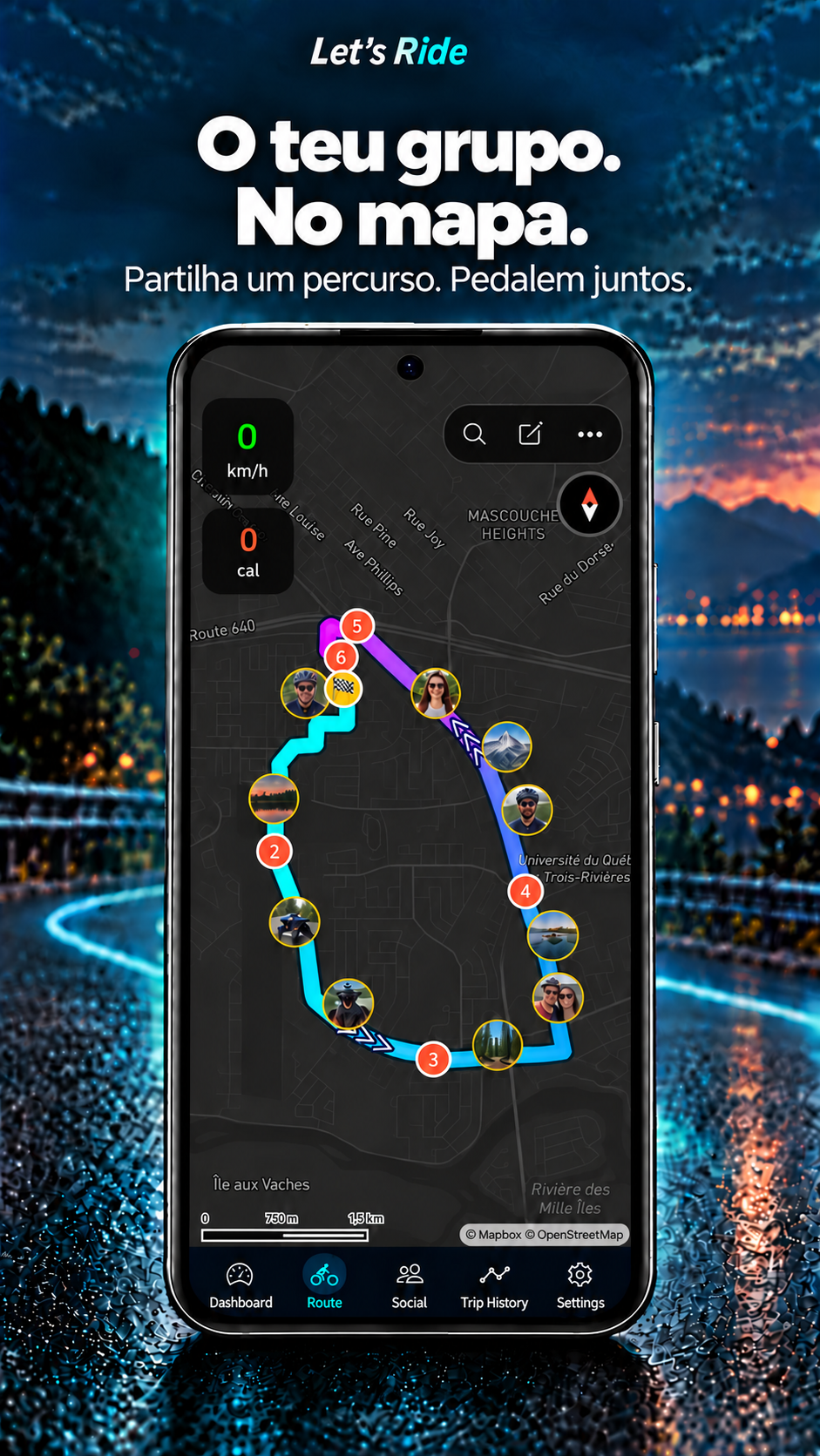 Let’s Ride — Guia de percursos