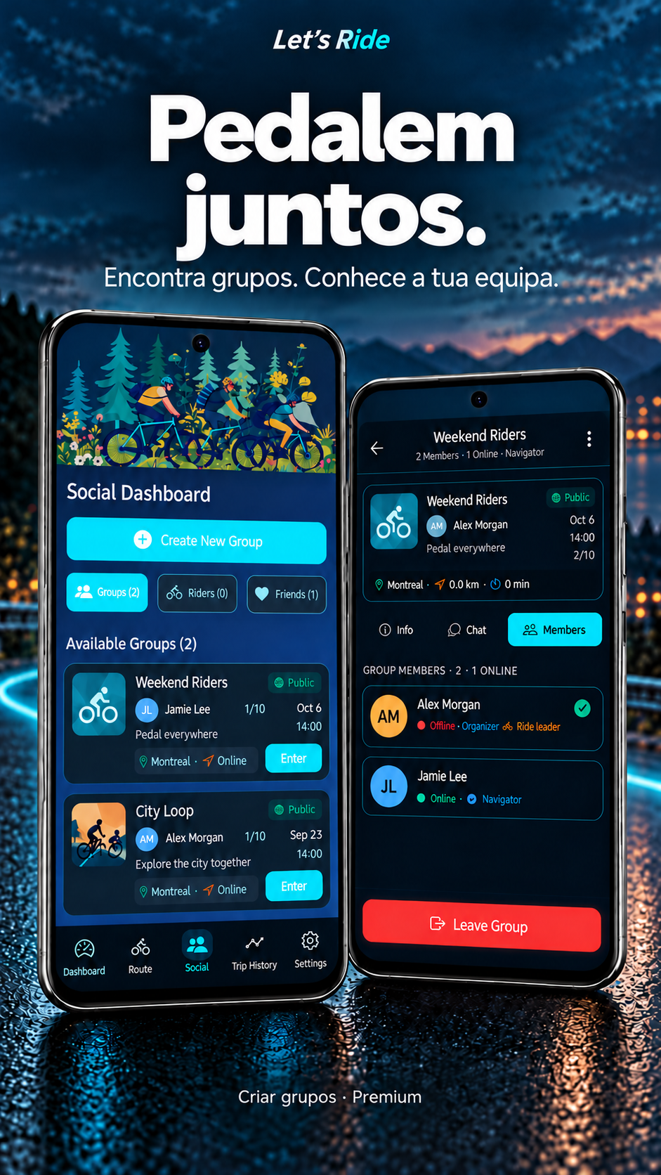 Let’s Ride — Guia de percursos